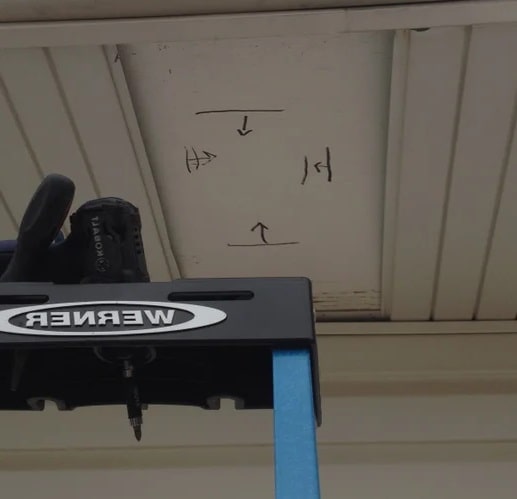 Use Pencil or Marker to Mark Screw and Wiring Holes Use Pencil or Marker to Mark Screw and Wiring Holes